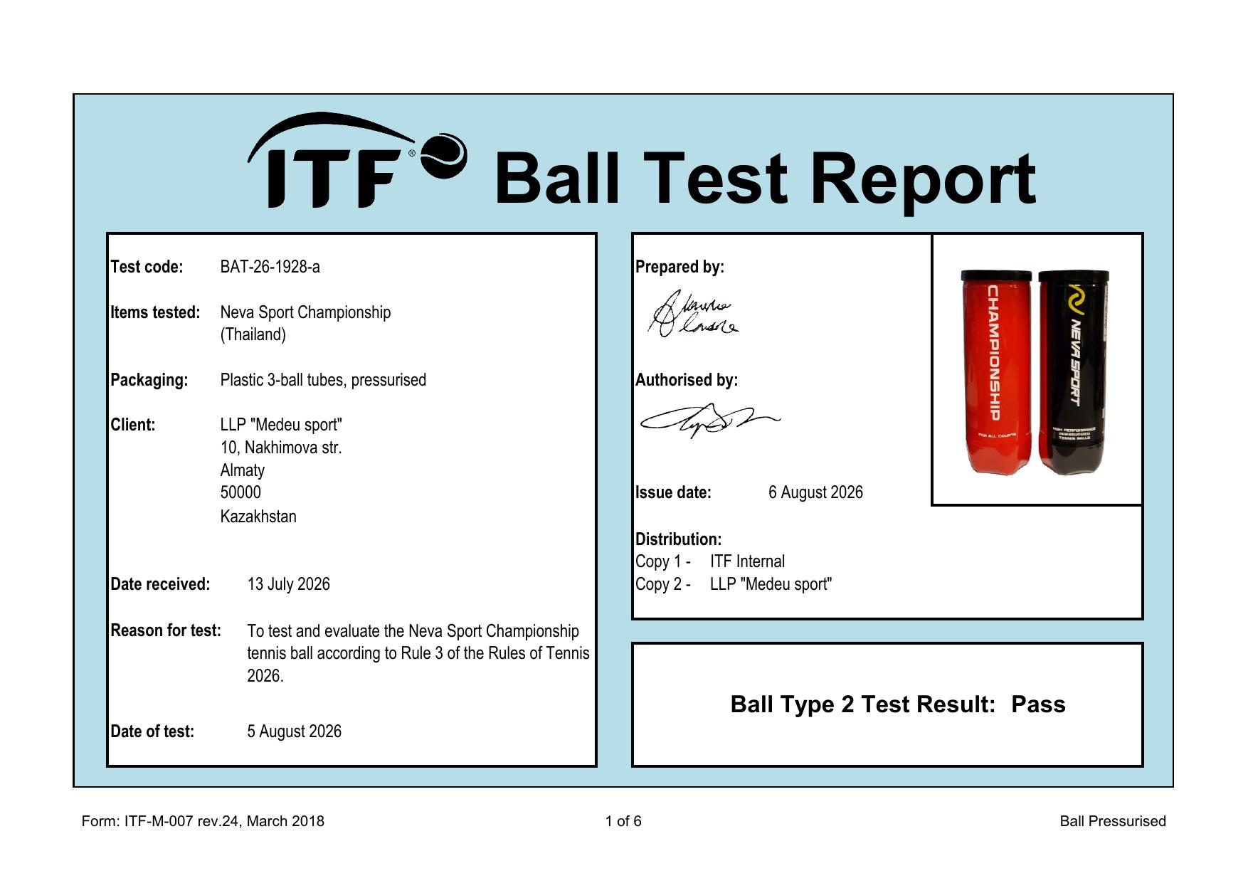 Ball Test Results (Chemp)