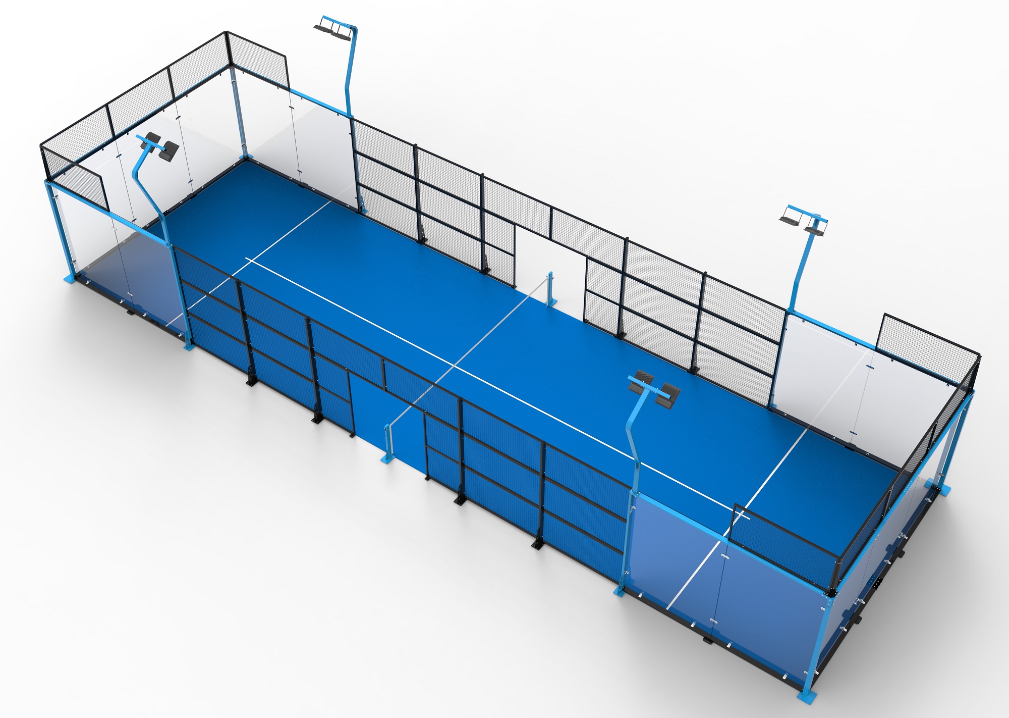 Панорамный корт для одиночной игры в падел Neva Sport (Китай)