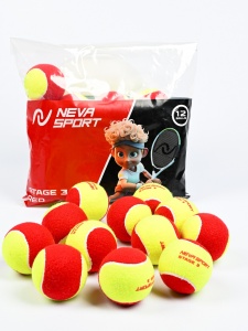 Детские теннисные мячи NEVA SPORT Red (12 мячей в упаковке)